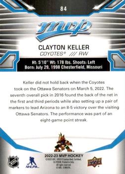 2022-23 Upper Deck MVP #84 Clayton Keller Back