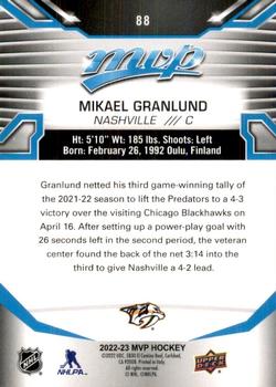 2022-23 Upper Deck MVP #88 Mikael Granlund Back