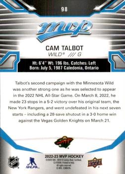 2022-23 Upper Deck MVP #98 Cam Talbot Back