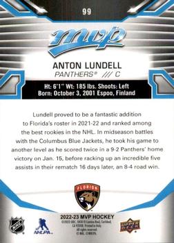 2022-23 Upper Deck MVP #99 Anton Lundell Back