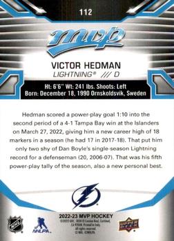 2022-23 Upper Deck MVP #112 Victor Hedman Back