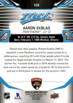 2022-23 Upper Deck MVP #120 Aaron Ekblad Back