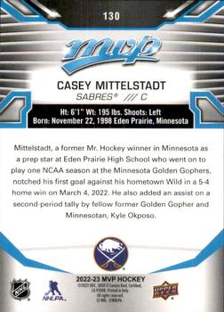 2022-23 Upper Deck MVP #130 Casey Mittelstadt Back