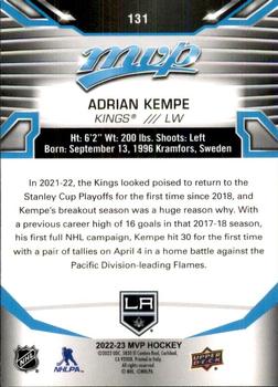 2022-23 Upper Deck MVP #131 Adrian Kempe Back
