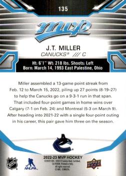 2022-23 Upper Deck MVP #135 J.T. Miller Back