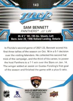 2022-23 Upper Deck MVP #143 Sam Bennett Back