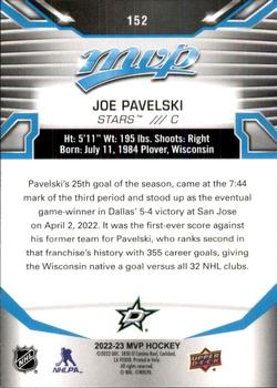 2022-23 Upper Deck MVP #152 Joe Pavelski Back