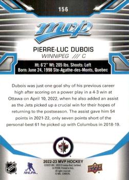 2022-23 Upper Deck MVP #156 Pierre-Luc Dubois Back