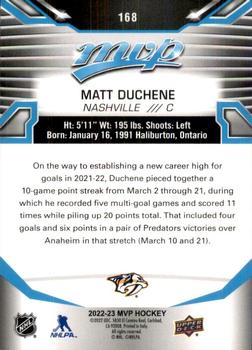 2022-23 Upper Deck MVP #168 Matt Duchene Back
