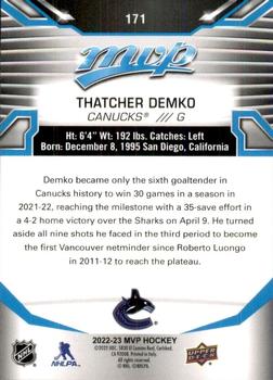 2022-23 Upper Deck MVP #171 Thatcher Demko Back