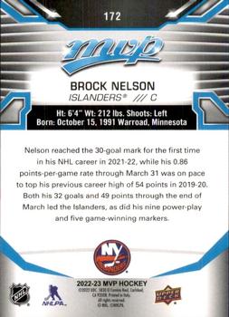 2022-23 Upper Deck MVP #172 Brock Nelson Back