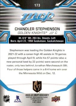 2022-23 Upper Deck MVP #173 Chandler Stephenson Back