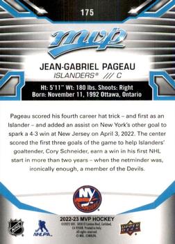2022-23 Upper Deck MVP #175 Jean-Gabriel Pageau Back