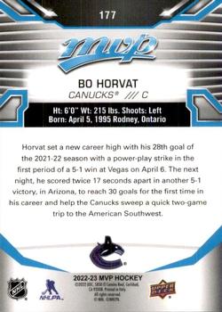 2022-23 Upper Deck MVP #177 Bo Horvat Back