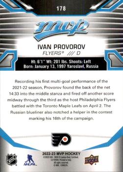 2022-23 Upper Deck MVP #178 Ivan Provorov Back