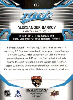 2022-23 Upper Deck MVP #182 Aleksander Barkov Back