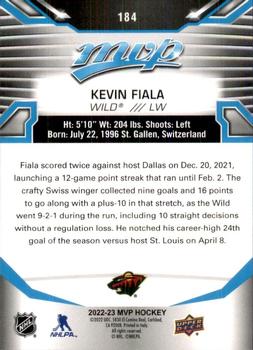 2022-23 Upper Deck MVP #184 Kevin Fiala Back