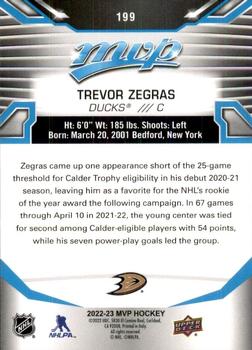 2022-23 Upper Deck MVP #199 Trevor Zegras Back