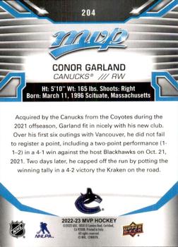 2022-23 Upper Deck MVP #204 Conor Garland Back