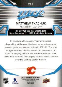 2022-23 Upper Deck MVP #206 Matthew Tkachuk Back