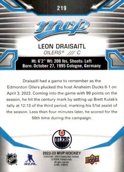 2022-23 Upper Deck MVP #219 Leon Draisaitl Back