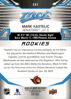 2022-23 Upper Deck MVP #241 Mark Kastelic Back
