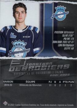 2021-22 Extreme Chicoutimi Sagueneens (QMJHL) #1 Jonathan Desrosiers Back
