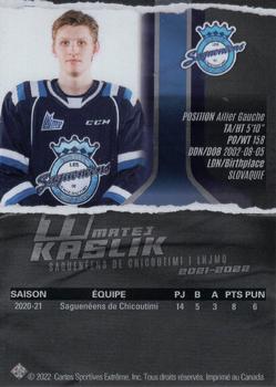 2021-22 Extreme Chicoutimi Sagueneens (QMJHL) #3 Matej Kaslik Back