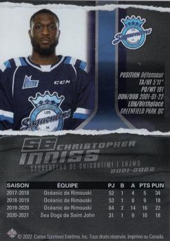 2021-22 Extreme Chicoutimi Sagueneens (QMJHL) #14 Christopher Inniss Back