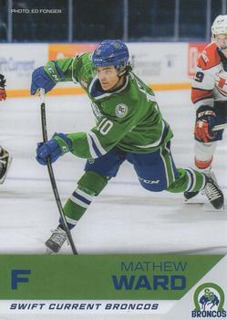 2021-22 Swift Current Broncos (WHL) #NNO Mathew Ward Front