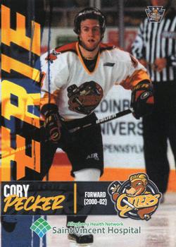2021-22 Choice Erie Otters (OHL) 25th Anniversary #7 Cory Pecker Front