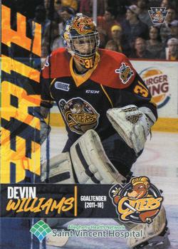 2021-22 Choice Erie Otters (OHL) 25th Anniversary #19 Devin Williams Front