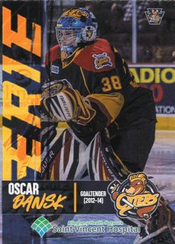 2021-22 Choice Erie Otters (OHL) 25th Anniversary #20 Oscar Dansk Front