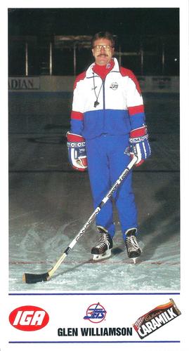 1991-92 IGA Winnipeg Jets #NNO Glen Williamson Front
