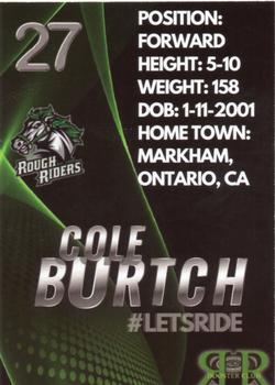 2021-22 Cedar Rapids RoughRiders (USHL) #NNO Cole Burtch Back