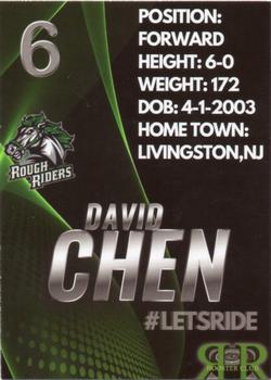2021-22 Cedar Rapids RoughRiders (USHL) #NNO David Chen Back