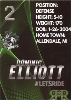 2021-22 Cedar Rapids RoughRiders (USHL) #NNO Dominic Elliott Back