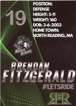 2021-22 Cedar Rapids RoughRiders (USHL) #NNO Brendan Fitzgerald Back