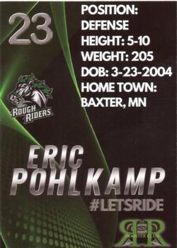 2021-22 Cedar Rapids RoughRiders (USHL) #NNO Eric Pohlkamp Back