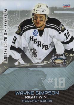 2018 Choice AHL Outdoor Classic #18 Wayne Simpson Front