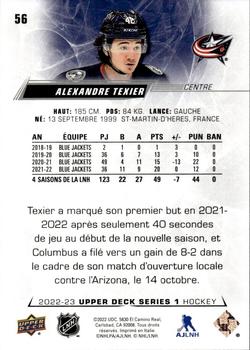 2022-23 Upper Deck #56 Alexandre Texier Back