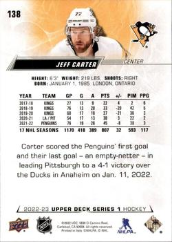 2022-23 Upper Deck #138 Jeff Carter Back