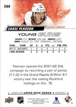 2022-23 Upper Deck #244 Chase Pearson Back
