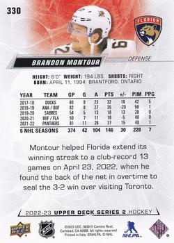 2022-23 Upper Deck #330 Brandon Montour Back