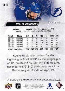 2022-23 Upper Deck #413 Nikita Kucherov Back
