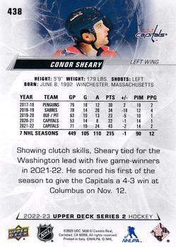 2022-23 Upper Deck #438 Conor Sheary Back