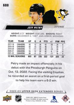 2022-23 Upper Deck #608 Jeff Petry Back