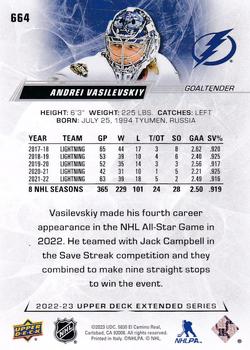 2022-23 Upper Deck #664 Andrei Vasilevskiy Back