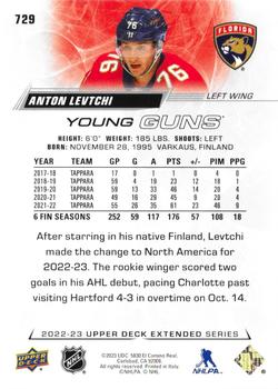 2022-23 Upper Deck #729 Anton Levtchi Back