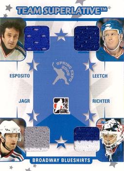 2008 In The Game Superlative Spring Expo Team Superlative #TS-42 Phil Esposito / Brian Leetch / Jaromir Jagr / Mike Richter Front